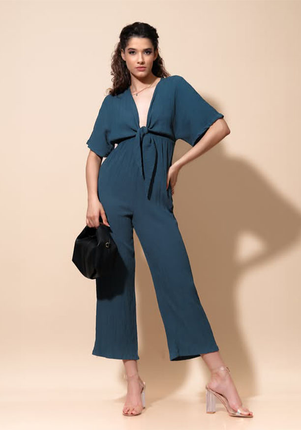 SOLANA V NECK JUMPSUIT
